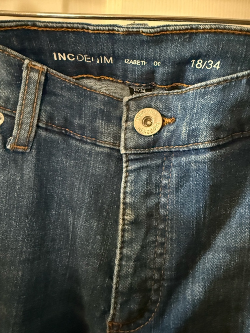 INC International Concepts Women’s Dark Blue Flare-Leg Jeans 18x34 TALL